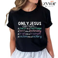 Only Jesus Can Turn a Mess to a Message T-Shirt Casual Style Crew Neck Short Sleeve T-Shirt Tops Trendy for Unisex...