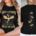 Onyx Storm Brave The Dark Hoodie, Fly Or Die,Dragon Rider Tshirt, Fourth Wing Series, Dragon Book Lovers Sweatshirt,...