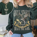 Onyx Storm Brave The Dark Sweatshirt, Fourth Wing Series T Shirt For Fan, Violet Sorrengail Dragon Rider, Gift For Book...