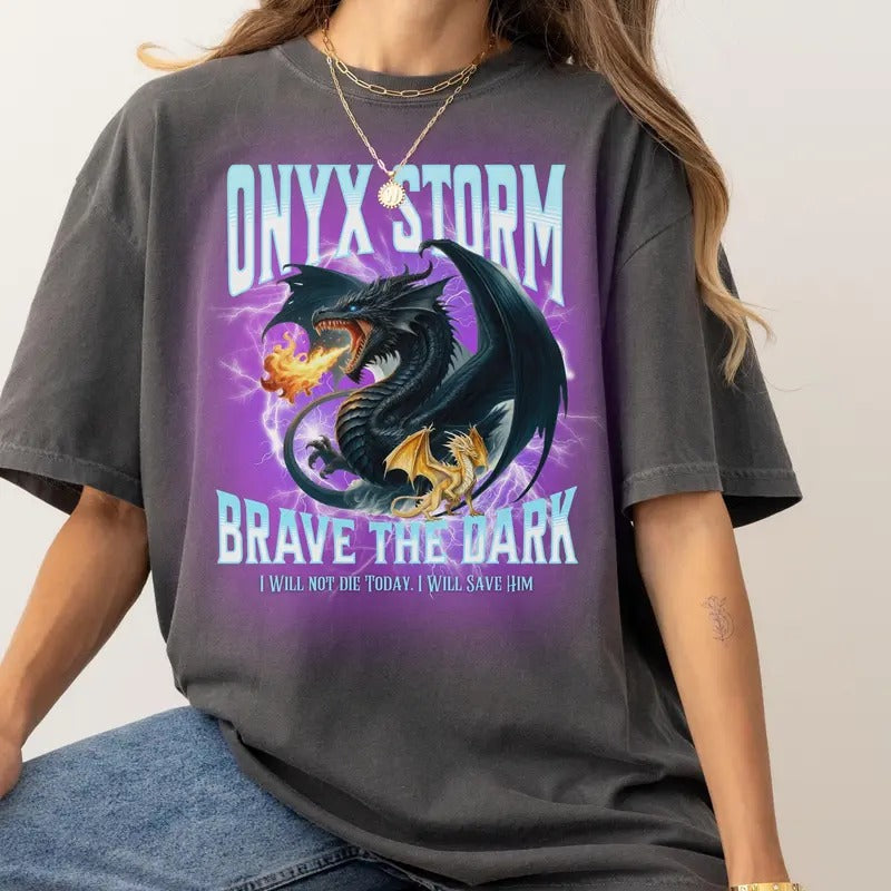 Onyx Storm Shirt Fourth Wing Book Series Shirt Bookish Merch Fantasy Book Lover gift Romantasy Basgiath War College Iron...