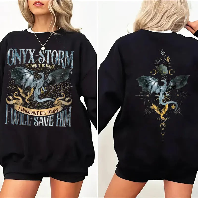 Onyx Storm Sweatshirt, Fourth Wing Series Sweatshirt, Onyx Storm, Dragon Rider, Violet Sorrengail, Bookish Tee Gift For...