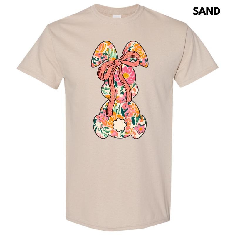 Orange Blooms Bunny Gildan Short Sleeve T-Shirt 'NLB' Hoodie, Sweatshirt | RetroVerseTees.com