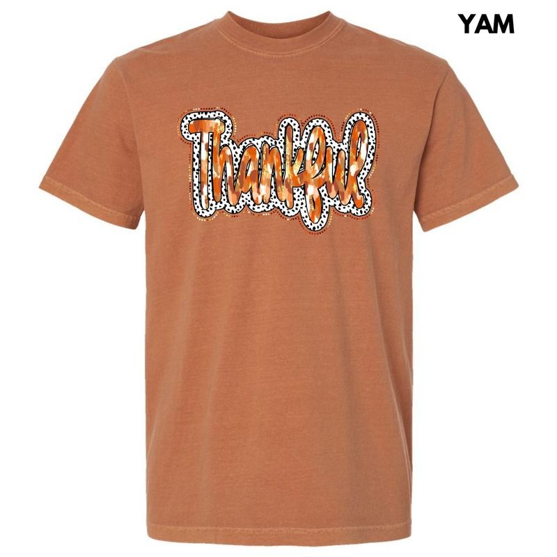 Orange Brushstroke Thankful Comfort Colors T-Shirt 'NLB' Hoodie, Sweatshirt | RetroVerseTees.com
