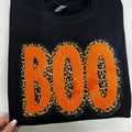 Orange Cheetah BOO Patch Sweatshirt T-Shirts, Hoodie | RetroVerseTees.com