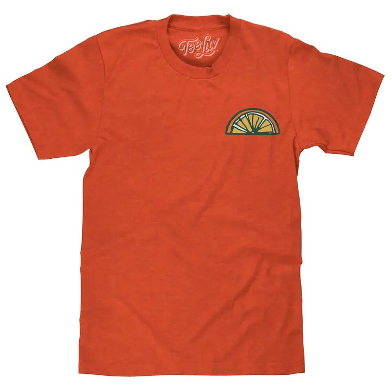 Orange Crush Soda Front and Back Print T-Shirt - Orange Heather Hoodie, Sweatshirt | RetroVerseTees.com