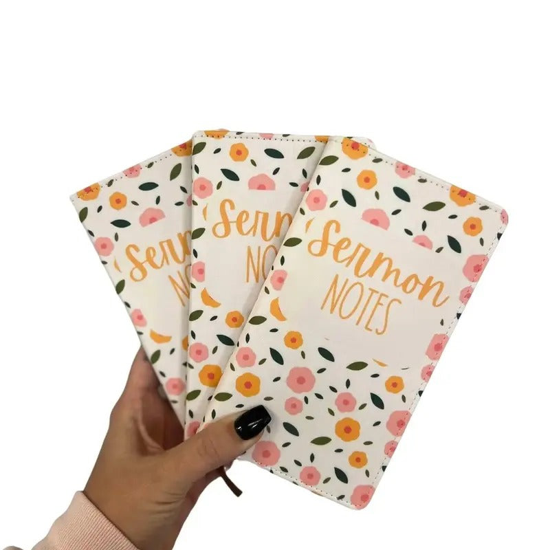 Orange Floral Sermon Notes Journal - Christian Gifts T-Shirts, Hoodie, Sweatshirt | RetroVerseTees.com