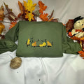 Orange Ghost Cat Embroidered Sweatshirt for Halloween - Orange Ghost cats, Womenswear christmas sweater Hoodie Tops...