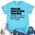 Special Education Teacher Definition Apparel, Printed In The USA, Tee / Tank / V Neck Gray / White / Blue / Hot Pink /...