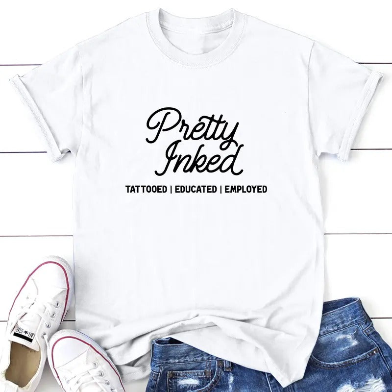 Pretty Inked Apparel, Proudly Printed In The USA, Tee, Gray / White / Blue / Orange, #sassy #cute Hoodie, Sweatshirt