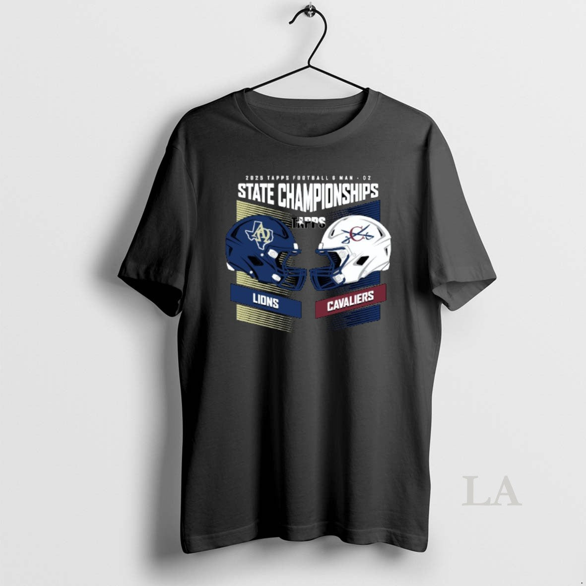 Original Alpha Omega Academy Lions Vs Covenant Classical Cavaliers 2025 Tapps Football State Championships H2h T-Shirts,...