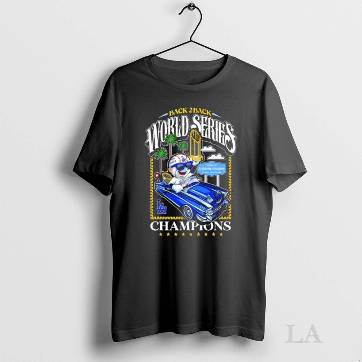 Original Back 2 Back World Series Champions Dodgers Graphic