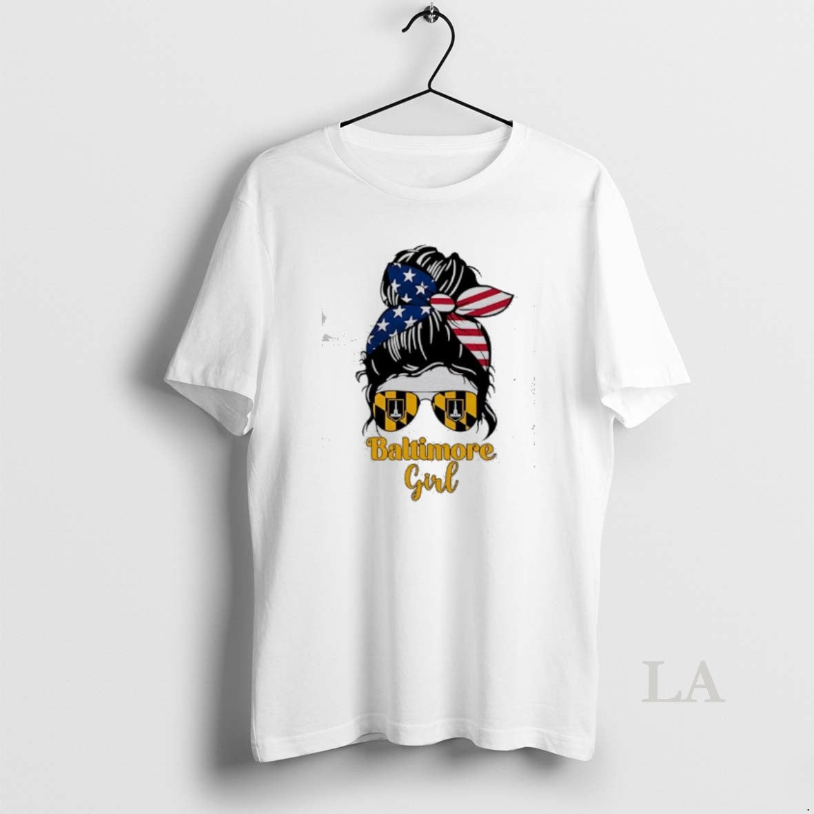 Original Baltimore Girl Messy Bun America T-Shirts, Hoodie, Sweatshirt | RetroVerseTees.com