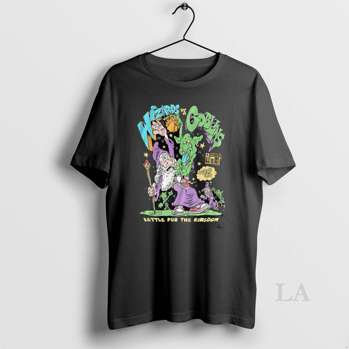 Original Battle For The Kingdom Wizard Vs Goblin Basketball Match T-Shirts, Hoodie, Sweatshirt | RetroVerseTees.com