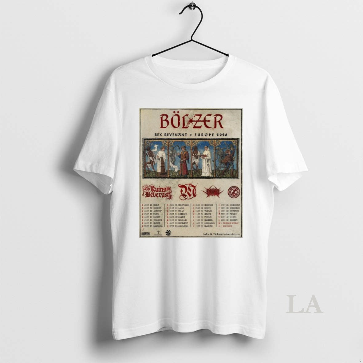 Original Bolzer Rex Revenant European Tour 2026 T-Shirts, Hoodie, Sweatshirt | RetroVerseTees.com