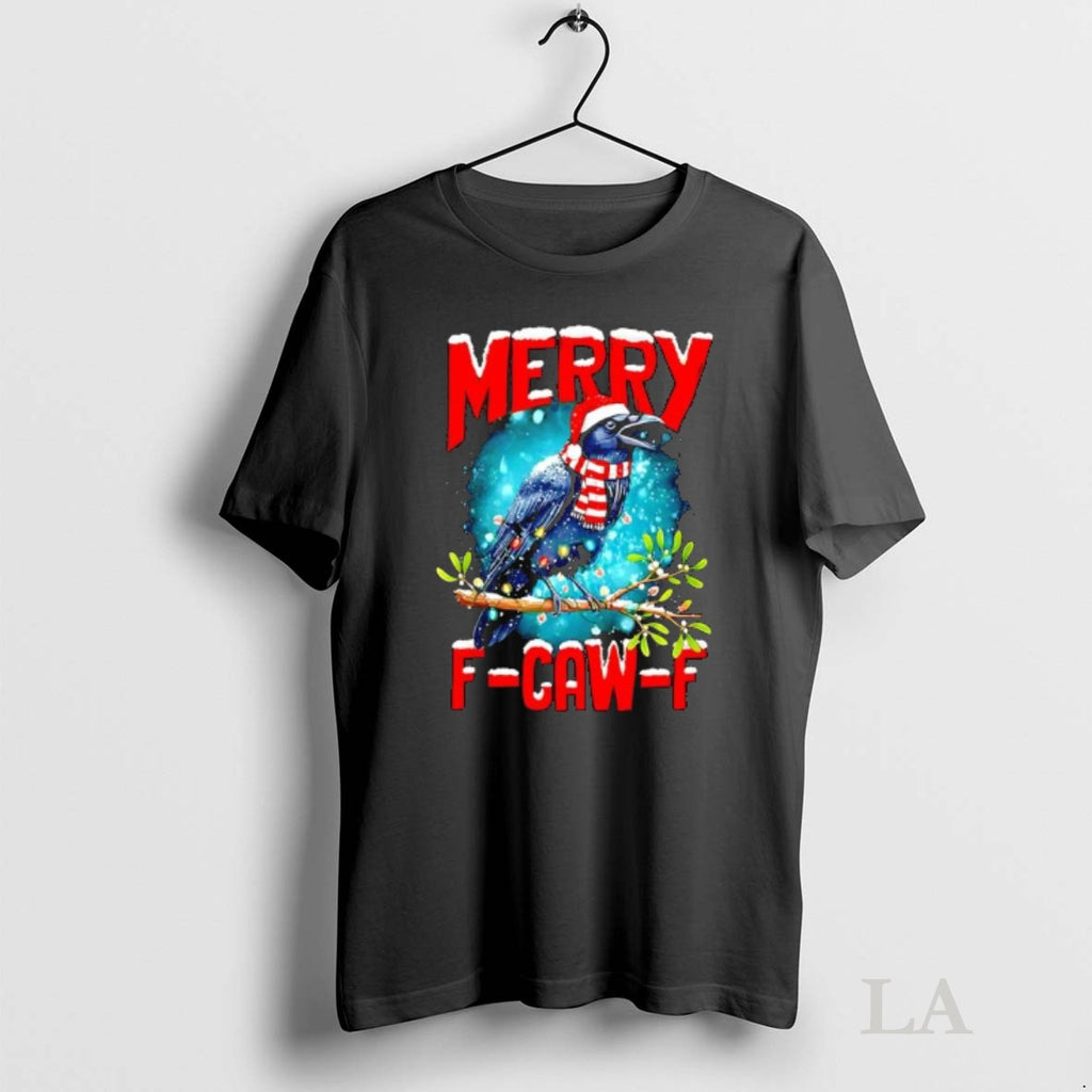 Original Christmas Xmas Vibes Crow Holiday Spirits Merry F Caw F