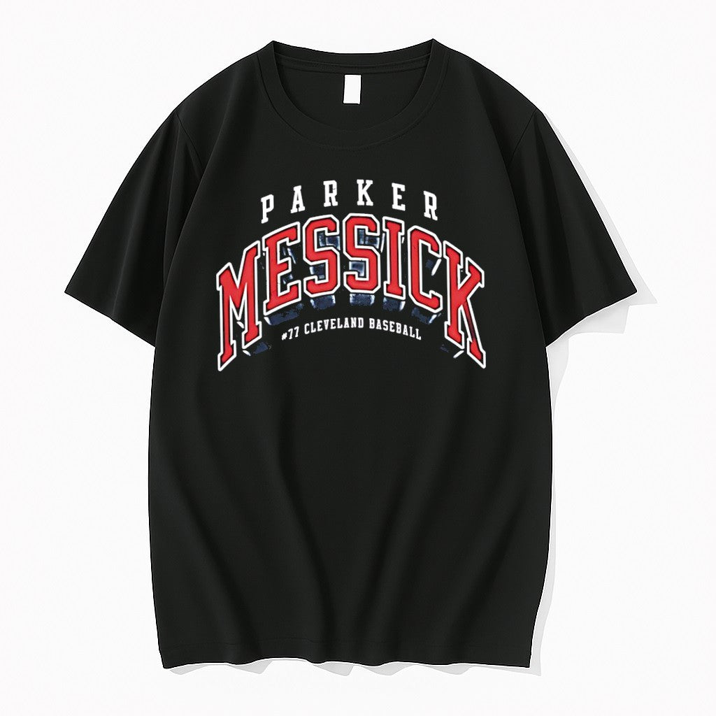 Original Cleveland Baseball Parker Messick Collegiate Arch Tshirts Jpg