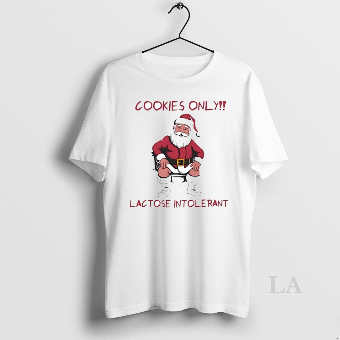 Original Cookies Only Lactose Intolerant Santa Toilet Christmas Circle T-Shirts, Hoodie, Sweatshirt | RetroVerseTees.com