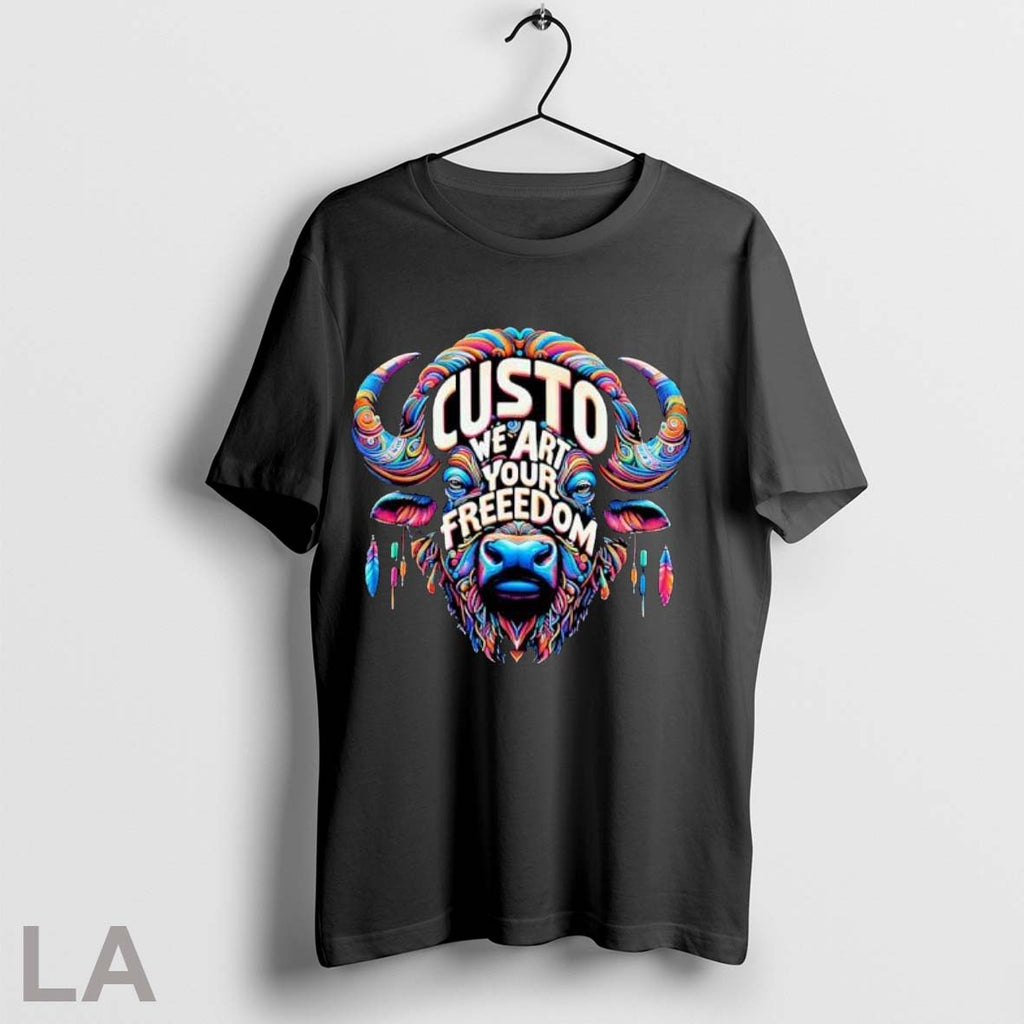 Original Custo We Art Your Freedom Colorful Buffalo