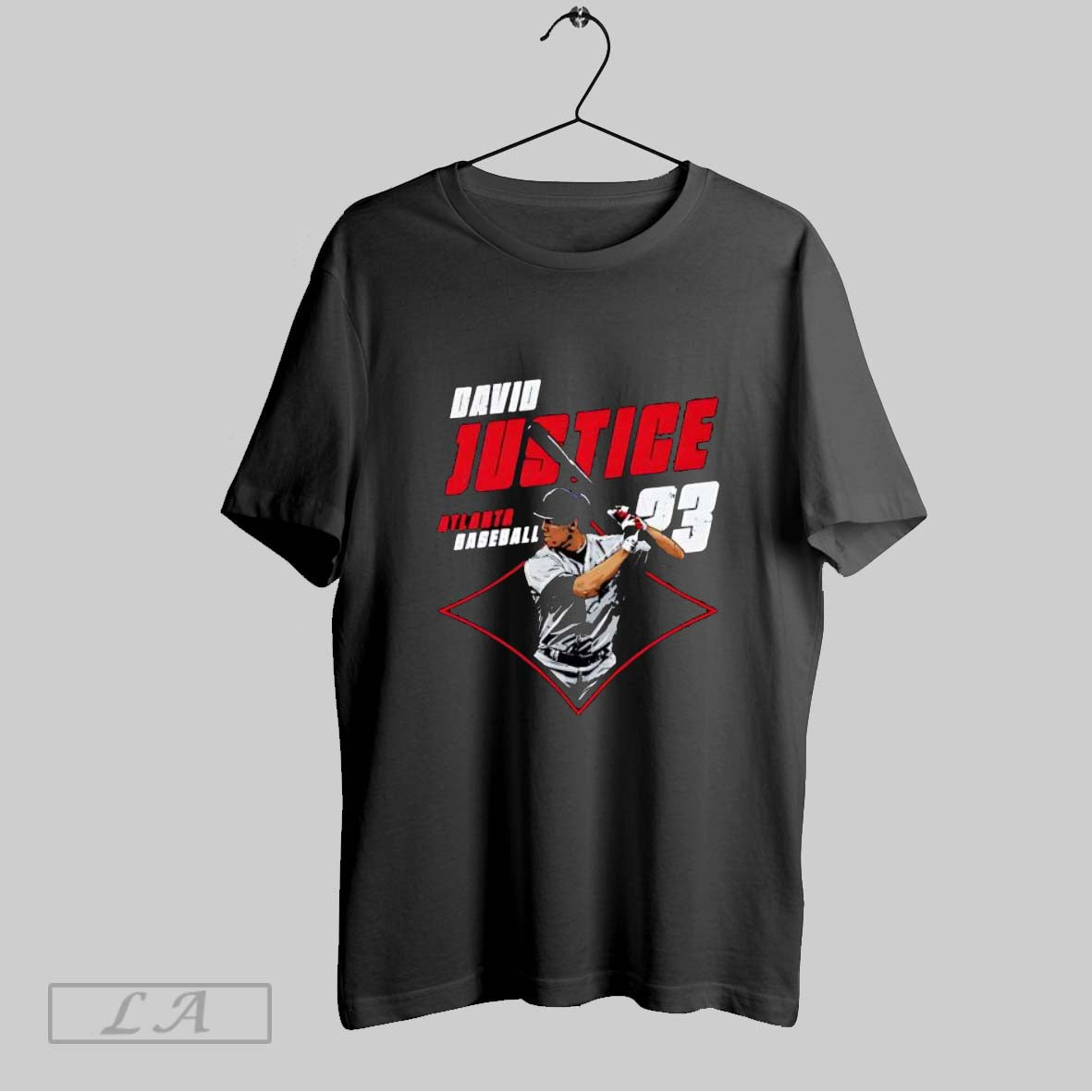 Original David Justice Atlanta Diamond 23 T Shirt
