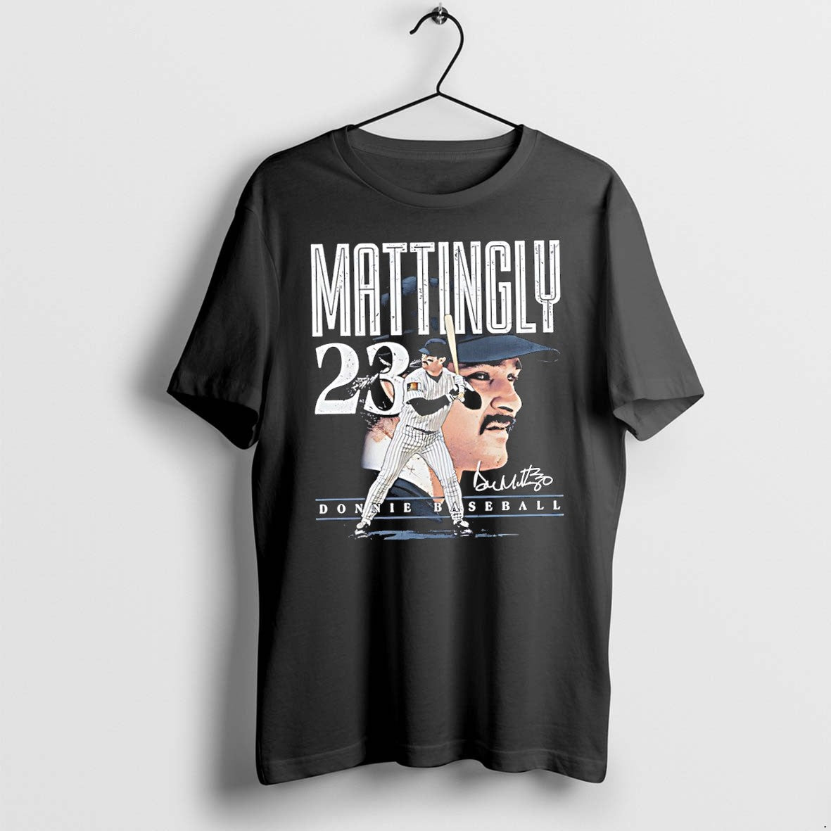 Original Don Mattingly Donnie Baseball New York Yankees Dual Signature Tshirts
