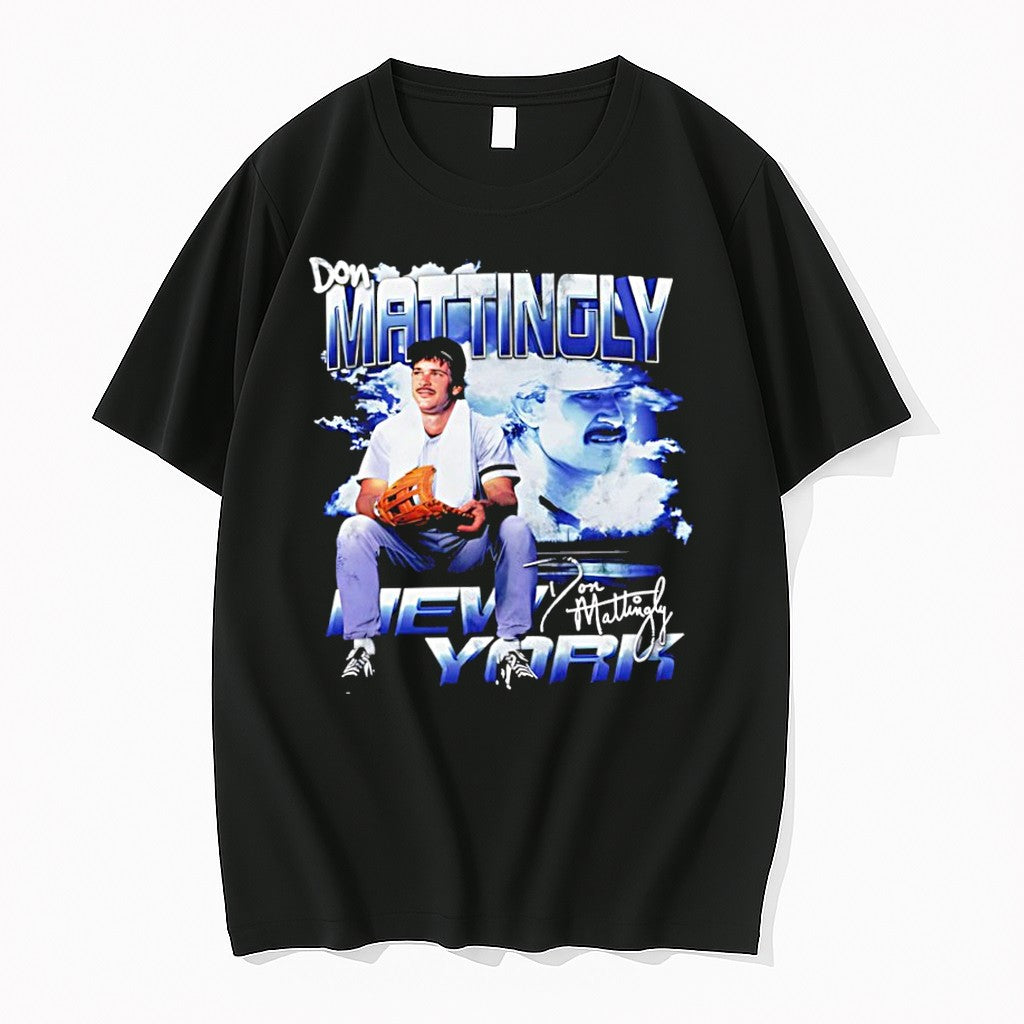 Original Don Mattingly New York Yankees Signature Grunge Vintage Tshirts Jpg