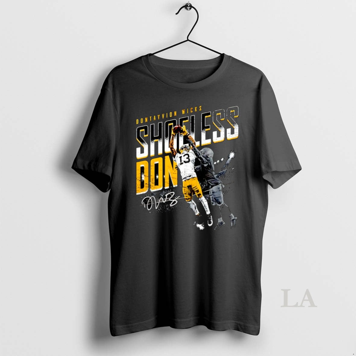 Original Dontayvion Wicks Green Bay Packers Shoeless Catch Signature T-Shirts, Hoodie, Sweatshirt | RetroVerseTees.com