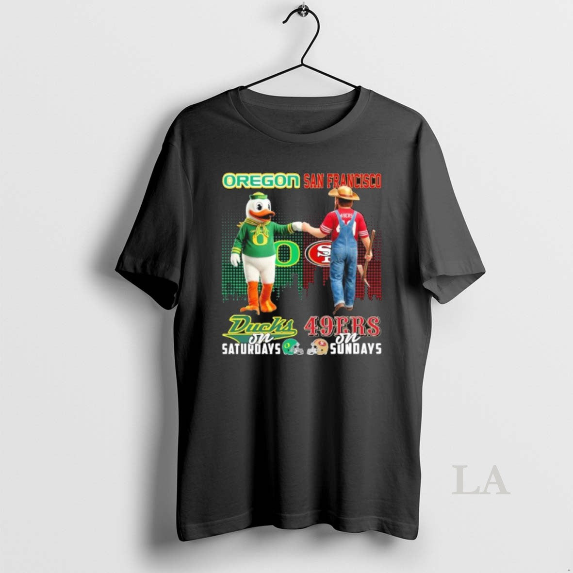Original Ducks Vs 49ers Mascot On Saturdays And On Sundays T-Shirts, Hoodie, Sweatshirt | RetroVerseTees.com
