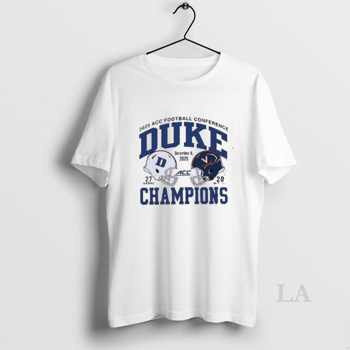 Original Duke 2025 Acc Football Champs Score 27 20 Cavaliers T-Shirts, Hoodie, Sweatshirt | RetroVerseTees.com