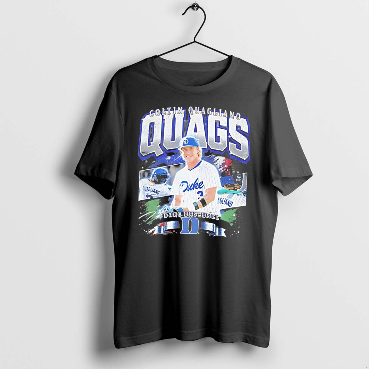 Original Duke Baseball Coltin Quagliano Quags Vintage Tee Tshirts Jpg