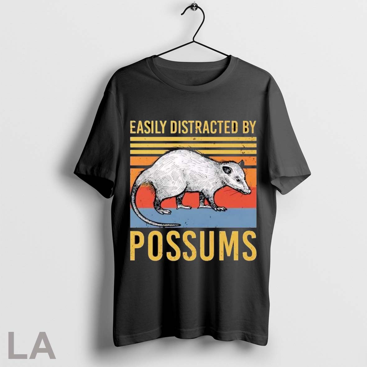 Original Easily Distracted By Possums Vintage Sunset Animal