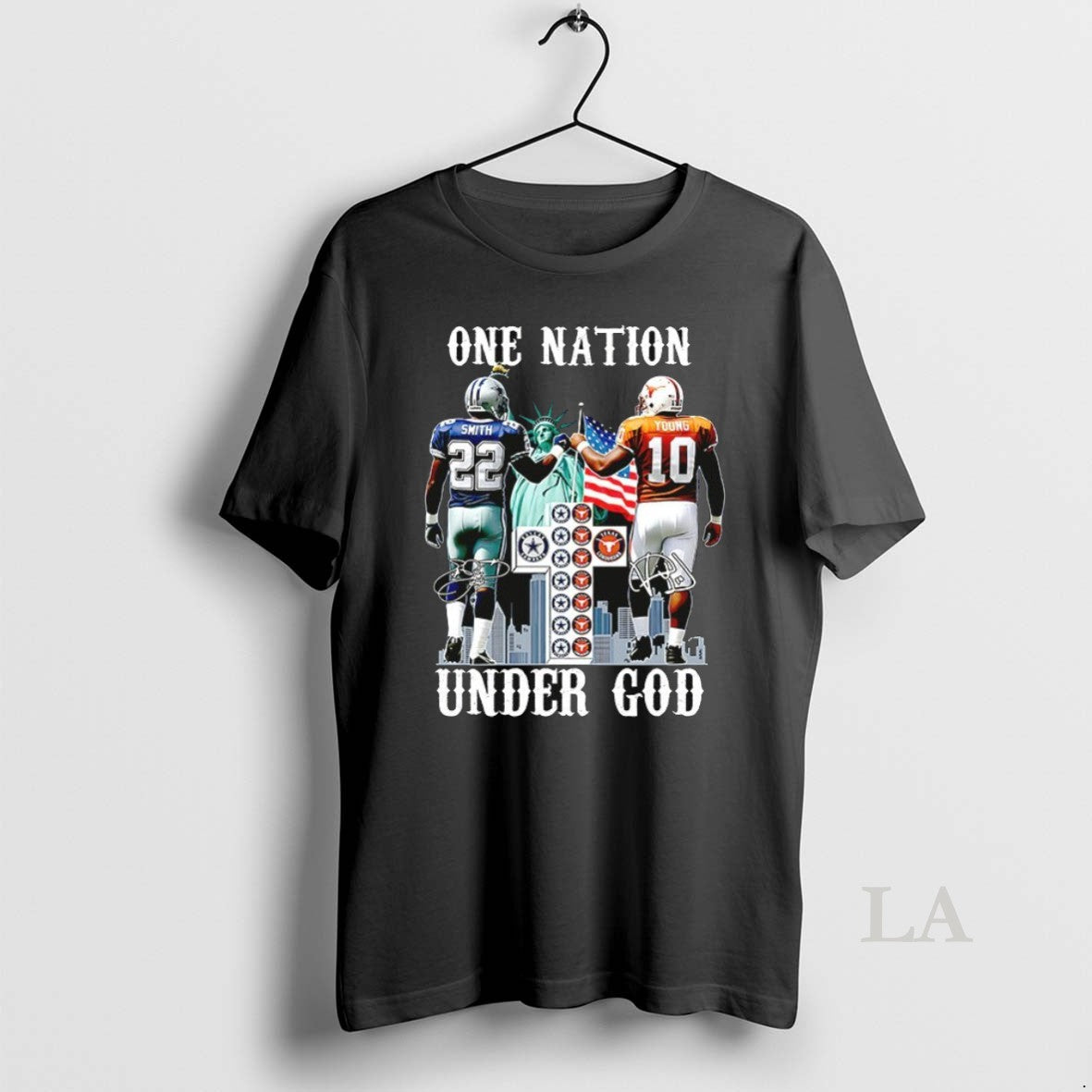 Original Emmitt Smith Dallas Cowboys X Vince Young Texas Longhorns One Nation Under God Signatures