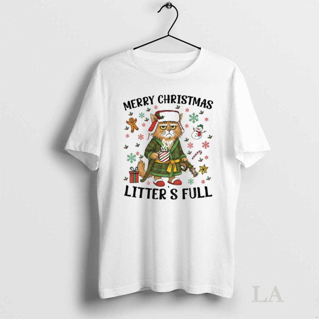 Original Funny Cat Litters Full Merry Christmas 2025