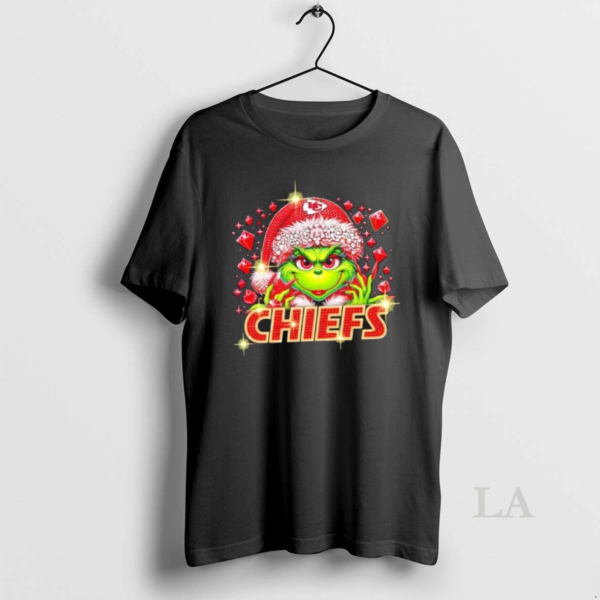 Original Glitter Diamond Grinch Girl X Kansas City Chiefs Football Graphic T-Shirts, Hoodie, Sweatshirt | RetroVerseTees.com