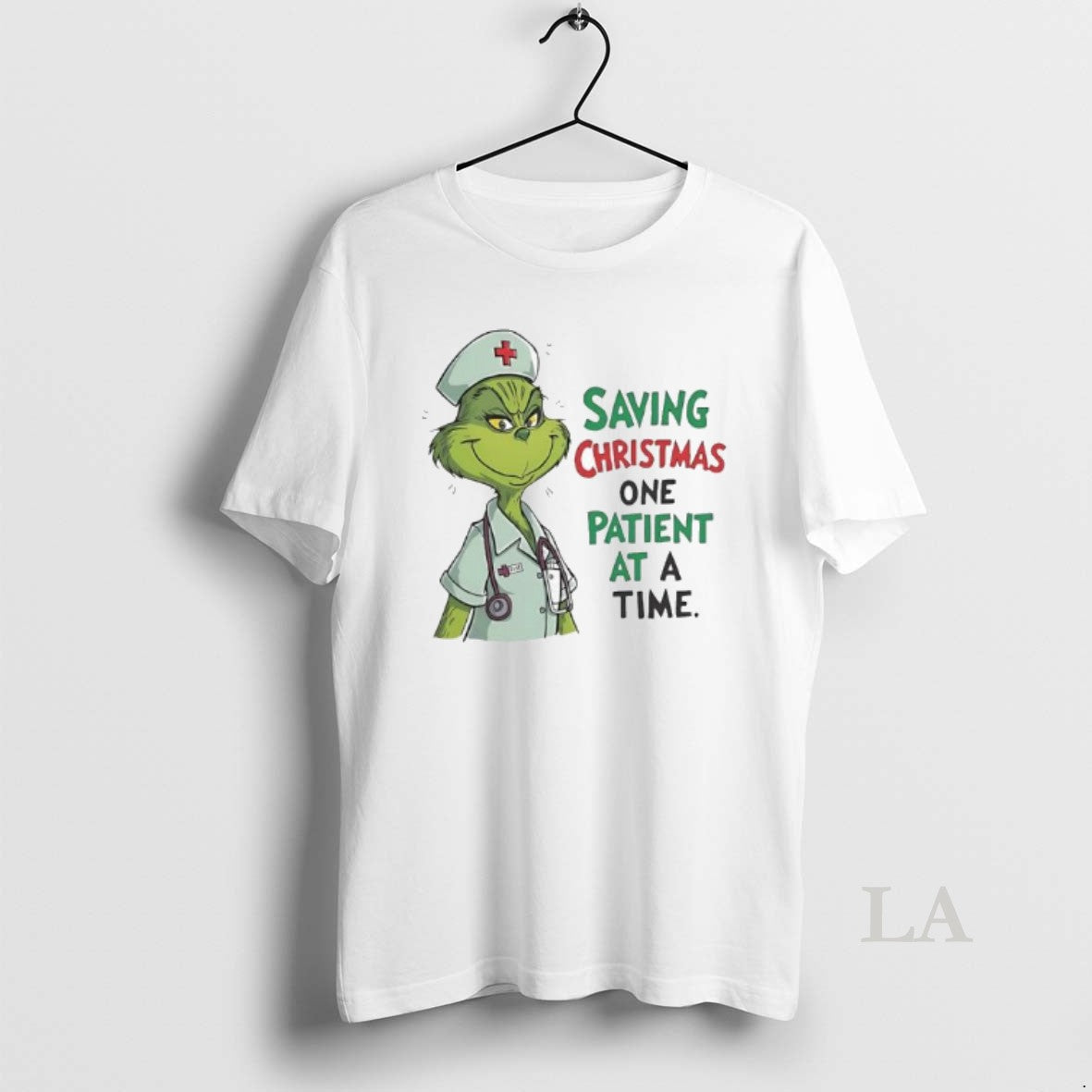 Original Grinch Green Saving Christmas One Patient At A Time Nurse T-Shirts, Hoodie, Sweatshirt | RetroVerseTees.com