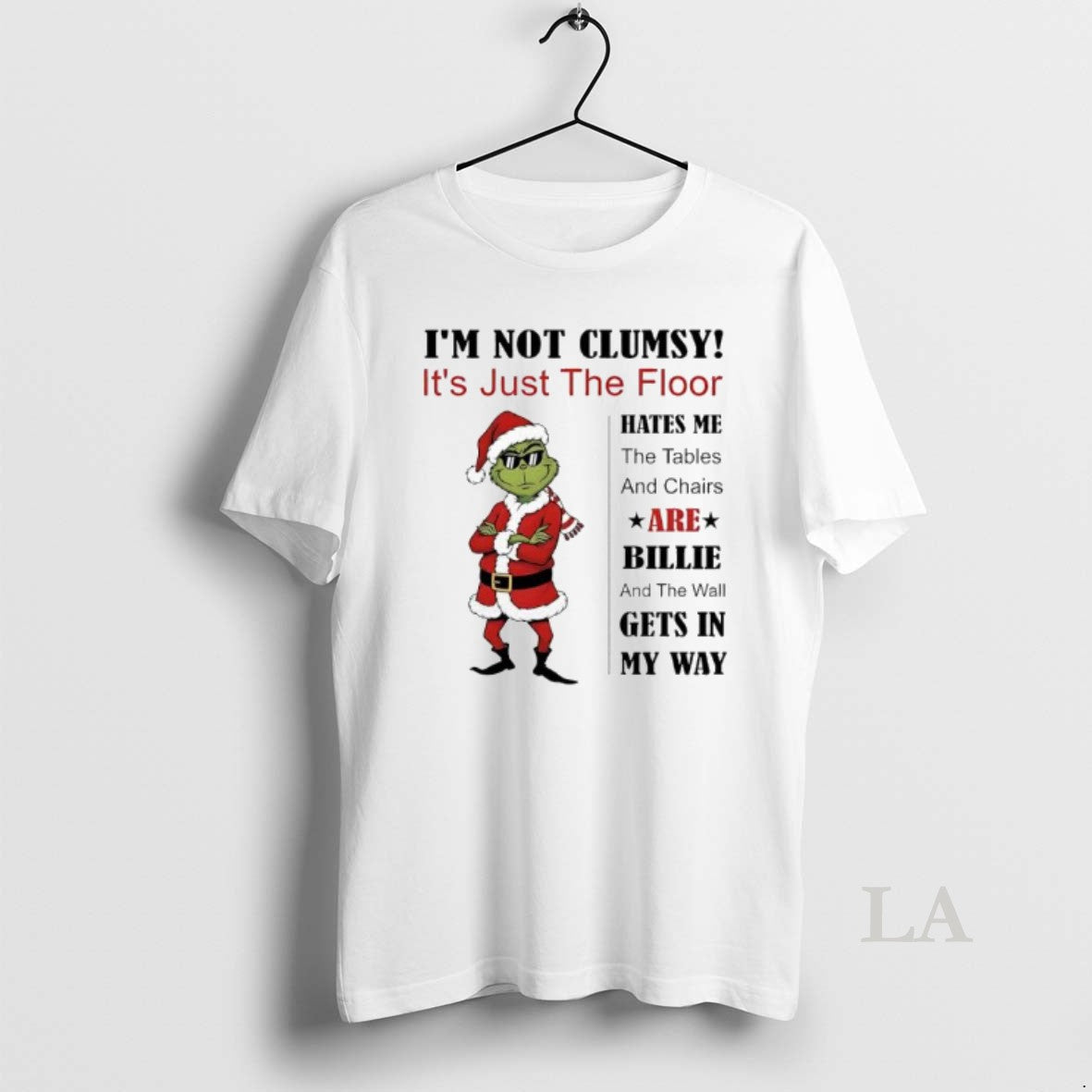 Original Grinch Im Not Clumsy Its Just The Floor Hates Me T-Shirts, Hoodie, Sweatshirt | RetroVerseTees.com