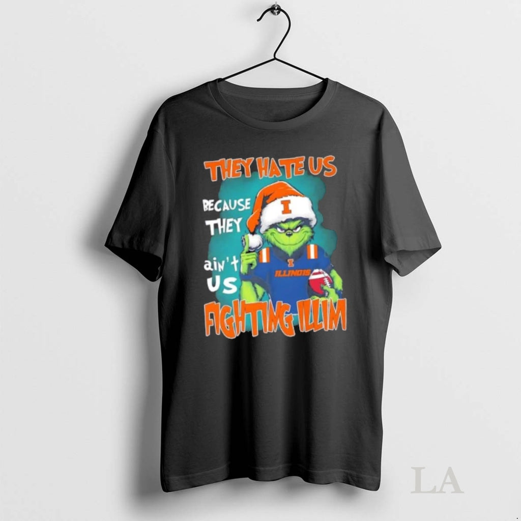Original Grinch They Hate Us Because They Aint Us Illinois Fighting Illini Football