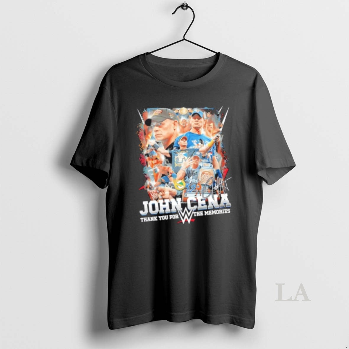 Original John Cena Thank You For The Memories Signature Graphic T-Shirts, Hoodie, Sweatshirt | RetroVerseTees.com
