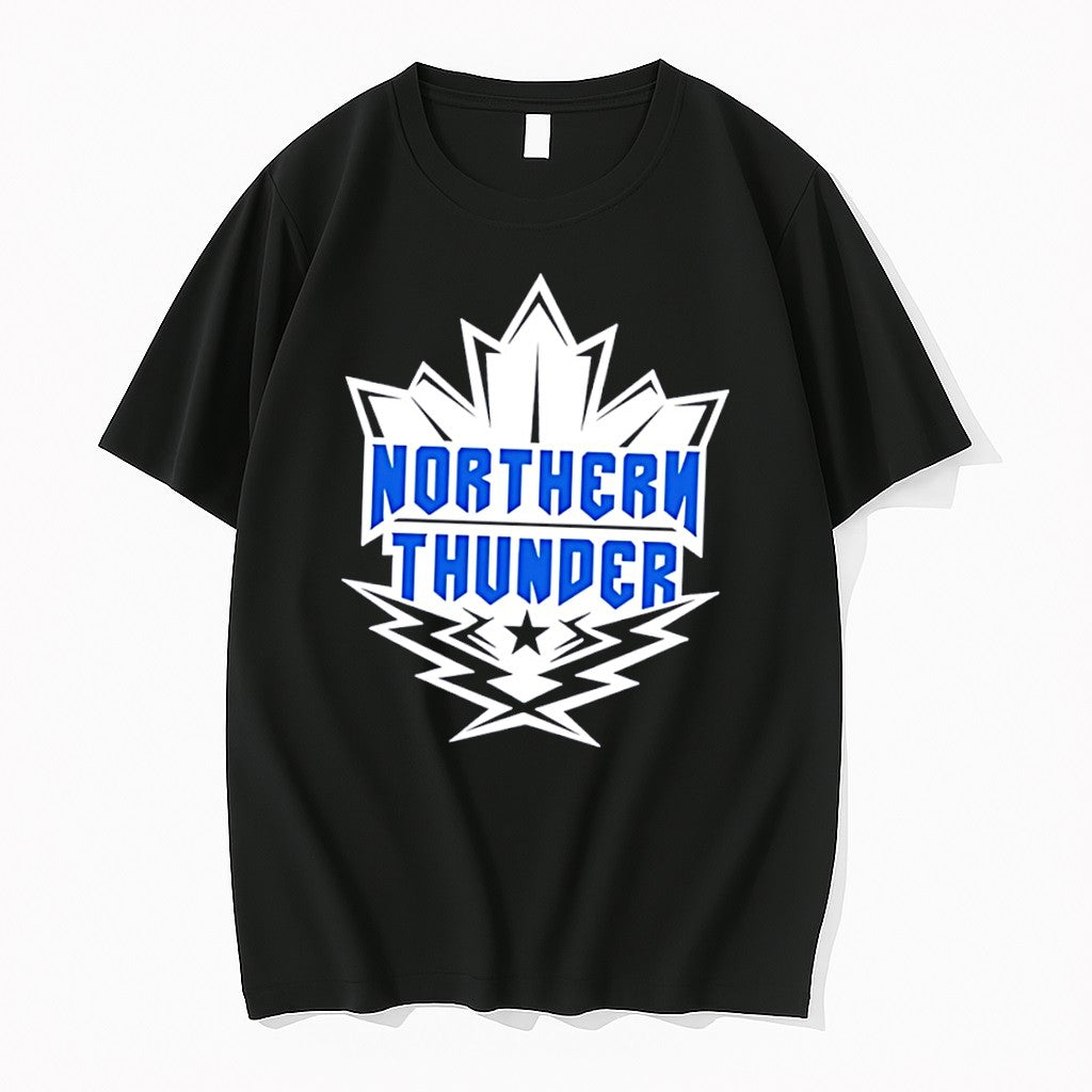 Original London Lighting Northern Thunder Maple Background Tee Tshirts Jpg