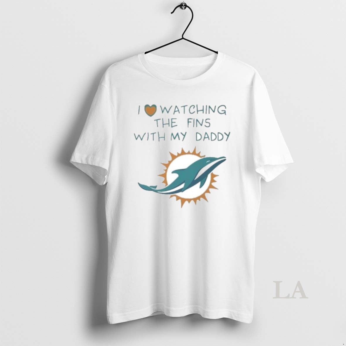 Original Miami Dolphins Love Watching Fins With Daddy Baby T-Shirts, Hoodie, Sweatshirt | RetroVerseTees.com