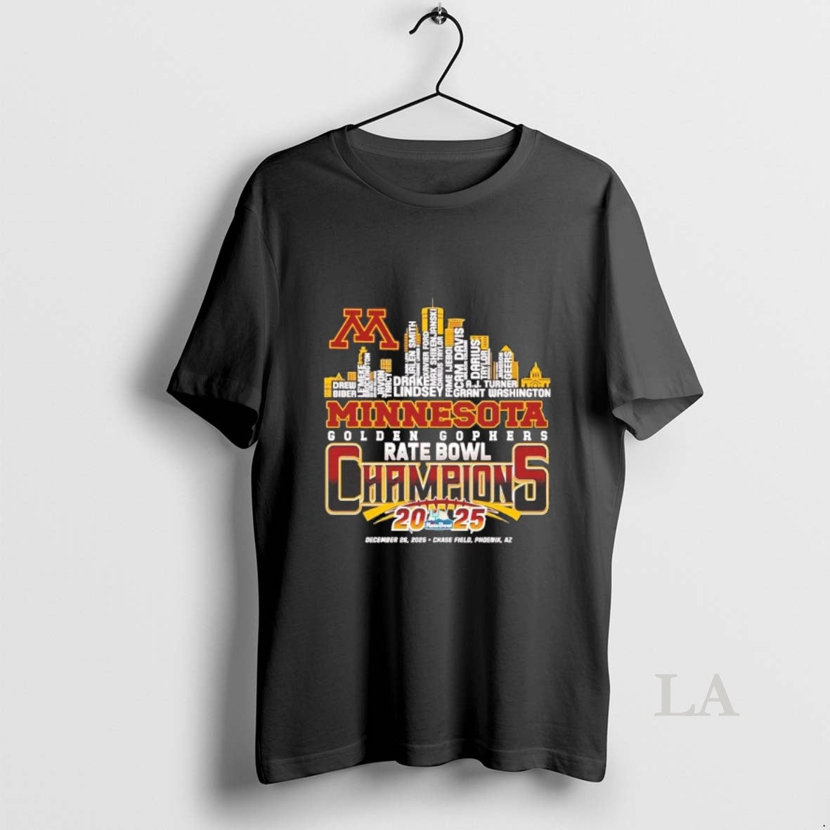 Original Minnesota Golden Gophers 2025 Rate Bowl Champions Players Skyline T-Shirts, Hoodie, Sweatshirt | RetroVerseTees.com