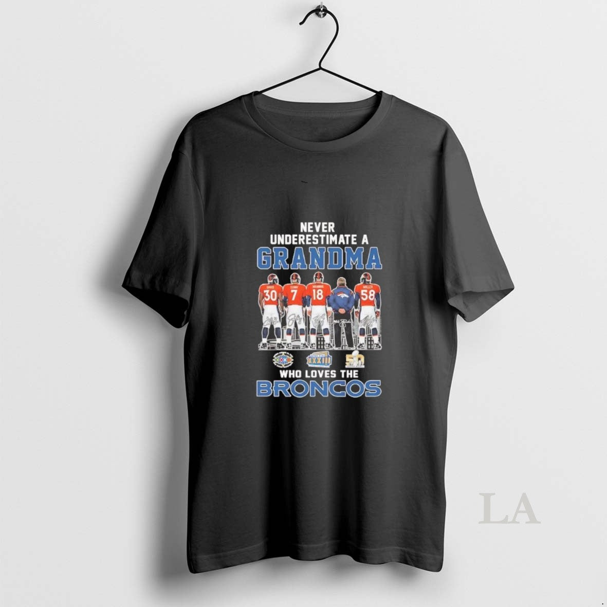 Original Never Underestimate A Grandma Who Loves The Broncos Players T-Shirts, Hoodie, Sweatshirt | RetroVerseTees.com