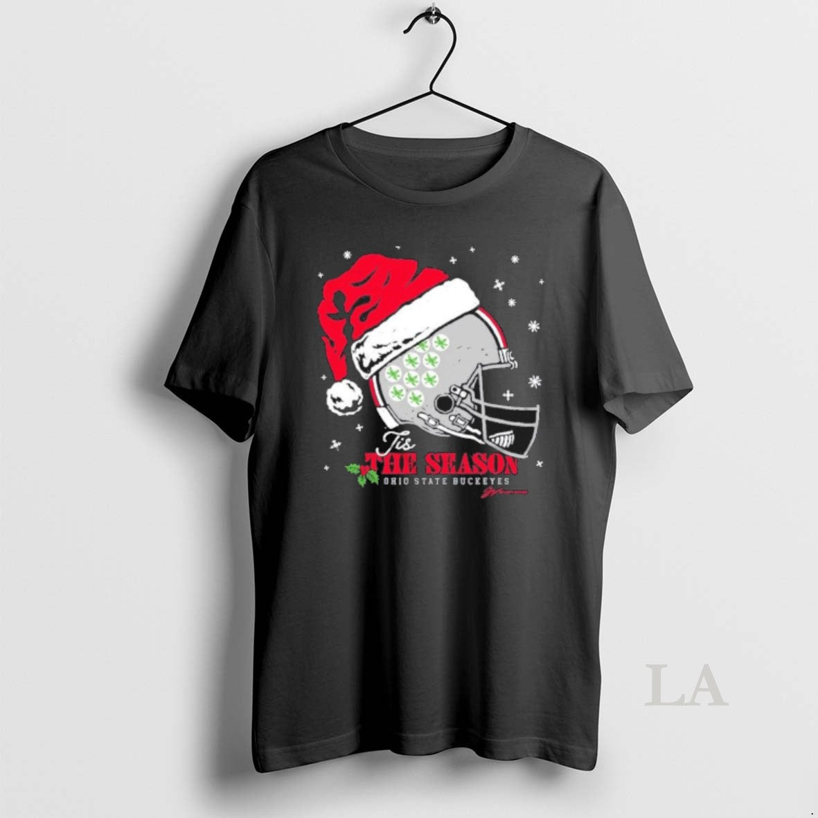 Original Ohio State Santa Helmet Tis The Season T-Shirts, Hoodie, Sweatshirt | RetroVerseTees.com