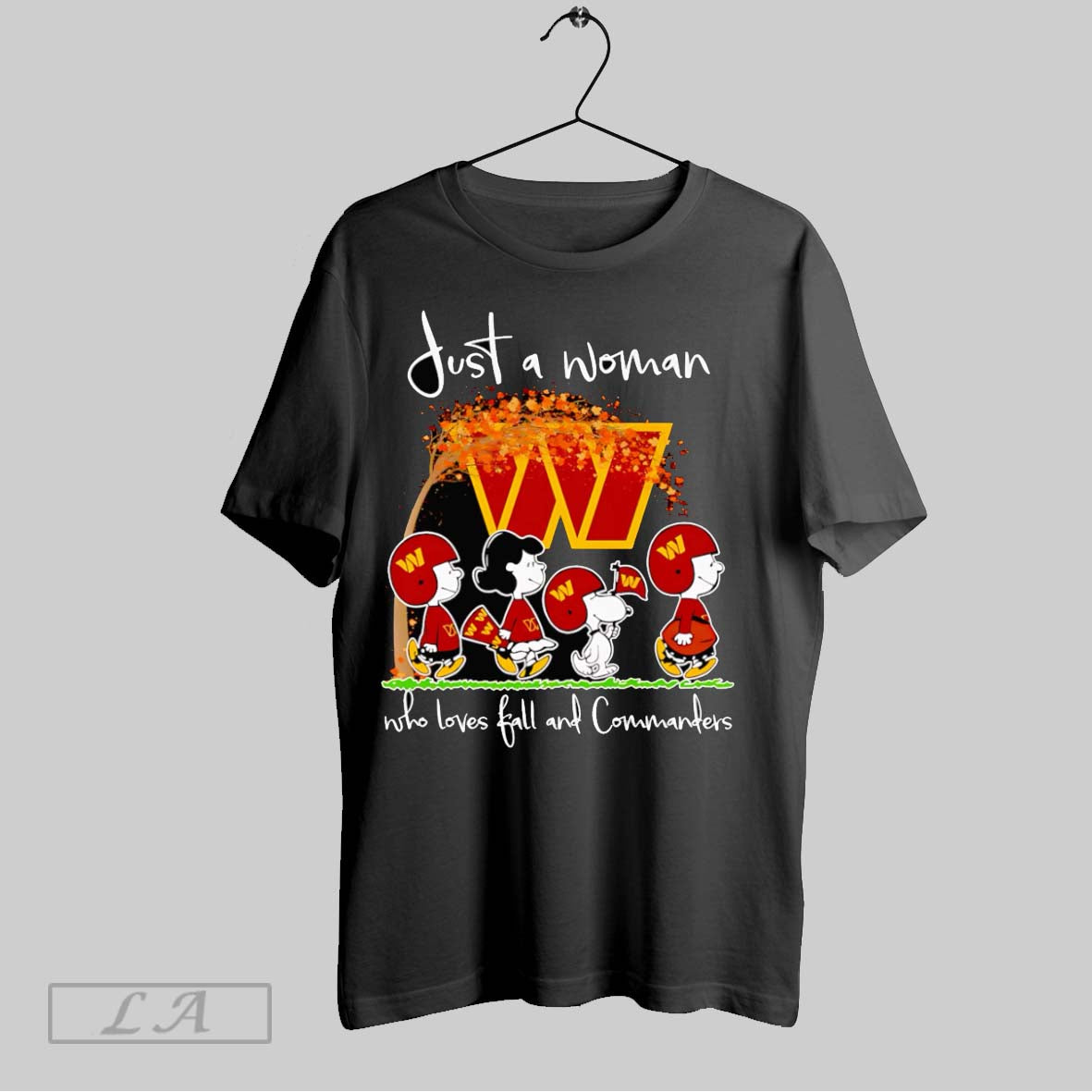 Original Peanuts Just A Woman Who Loves Fall And Commanders