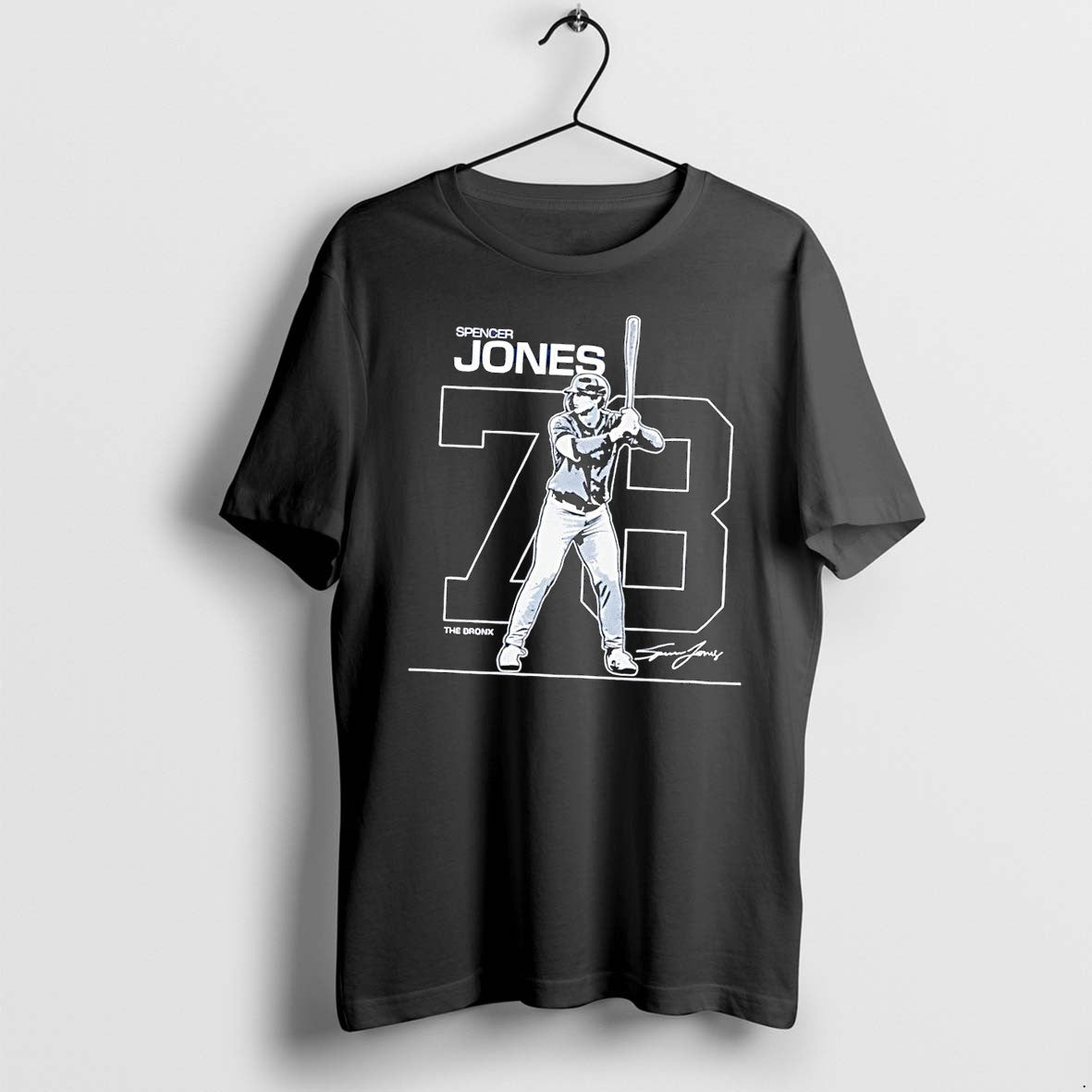 Original Spencer Jones Signature The Dronx Spencer Jones Baseball Player Black Tshirts