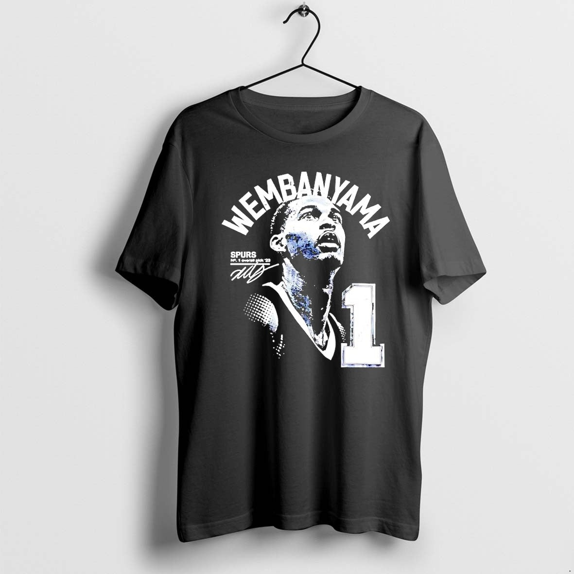 Original Victor Wembanyama San Antonio Spurs 2023 Nba Draft Pick No 1 Signature Tshirts