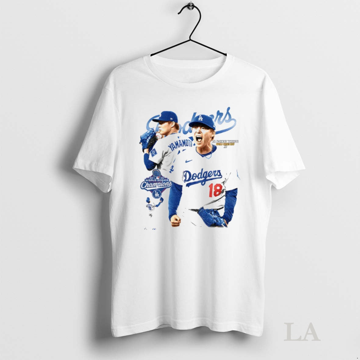 Original Yoshinobu Yamamoto World Series Mvp Rhp Los Angeles Dodgers Mlb Baseball Graphic