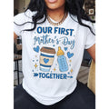 Our First TNF'WB shield Day TNF Happy TNF'WB shield Day TNF'WB shield Day Gift Gift for Mom Short sleeve crew neck...