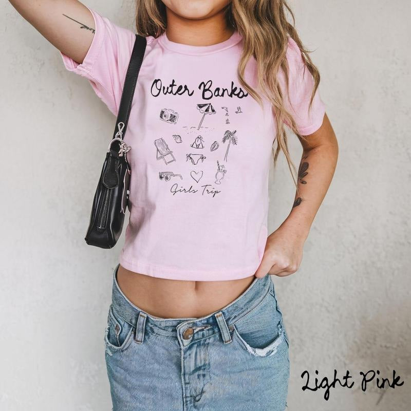Outer Banks Baby Tee, Girls Trip Shirts, Matching Group Shirts, Sisters Trip Trendy Summer Tee Top Womenswear Hoodie,...