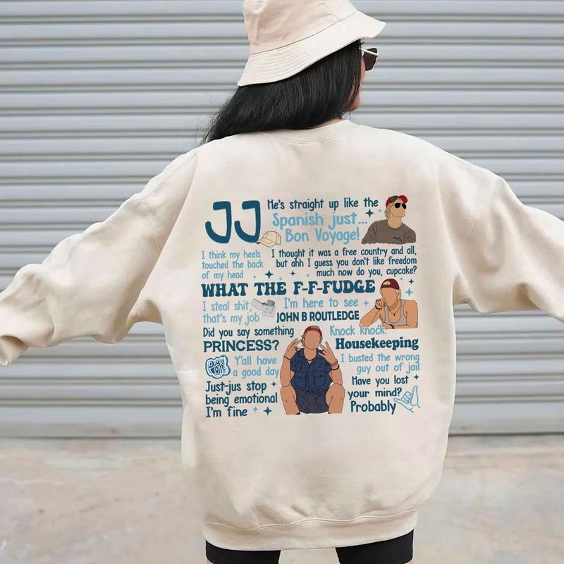 Outer Banks Jj Maybank Saying Lines Obx (Only On Back) Shirt Hoodie, Sweatshirt | RetroVerseTees.com