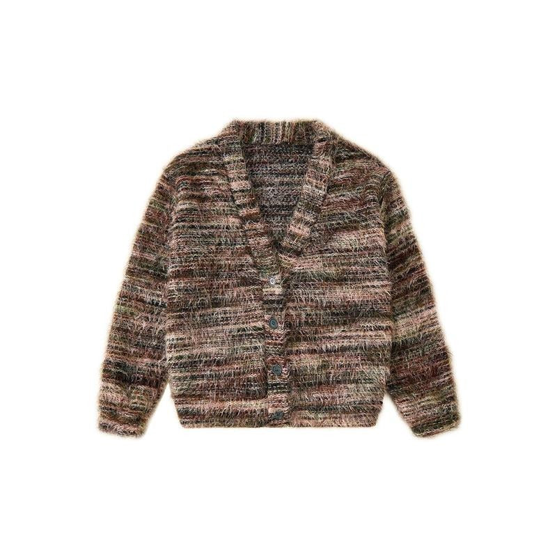 Oversized Textured Cardigan Spring Casual Y2k 90's Stripe Knit Airport Holiday Oversized Fall Back To School Streetwear...